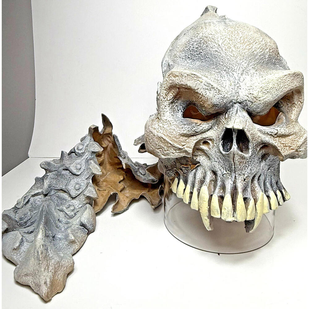 Adult Halloween Mario Chiodo Illusive Concepts Skull Warrior Helmet Long Spine